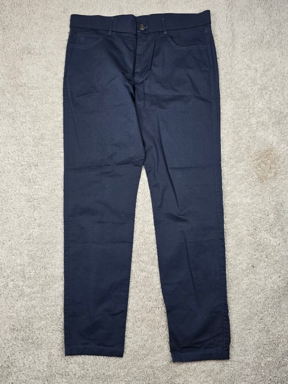 Greyson Trousers Mens 34x32 Blue Grey Performance Golf Pants Stretch USA Tapered